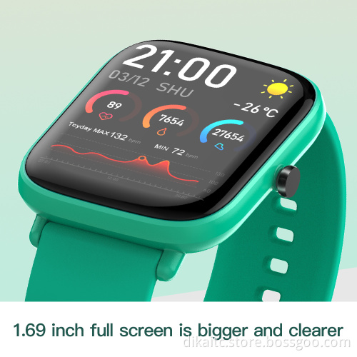 2021 New Full Touch Screen Step Counting Smart Watch Heart Rate Monitoring Sports Smart Bracelet IP67 Large Screen UM60 smart wa